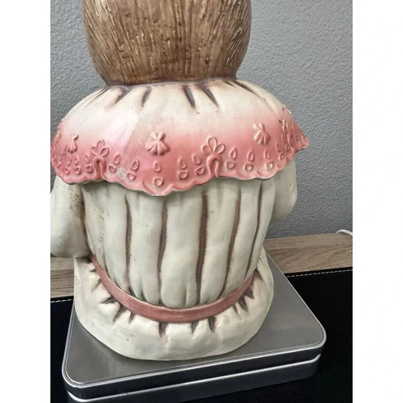 Vintage Cookie Jar 70'S EMILY THE CAT IN DRESS GLASS EYES - 11.5" - Picture 4 of 11